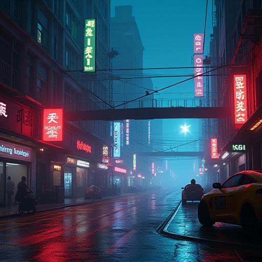 Cyberpunk Cityscape game screenshot